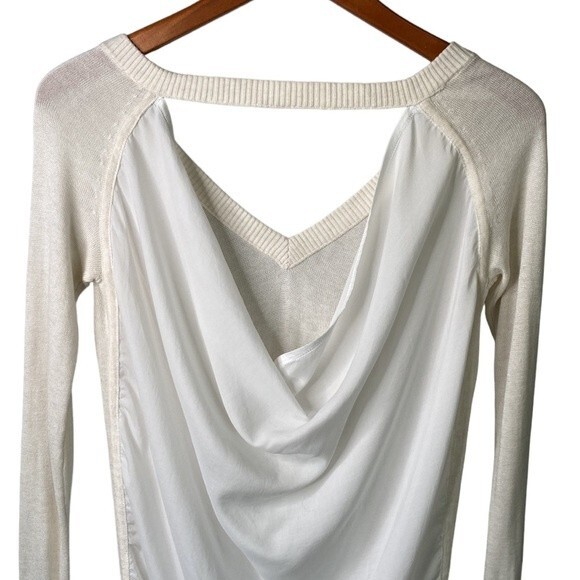Lululemon Unity Pullover Sweater Back Drop Cashmere Blend Ivory Long Sleeve - Picture 8 of 12